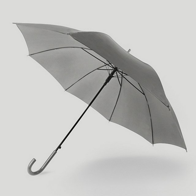 Зонт-трость "Яркость", светло-серый
