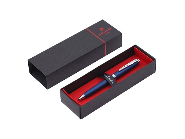 Ручка шариковая Pierre Cardin коллекция «ГАММА КЛАССИКА (GAMME CLASSIC)». Корпус - латунь с матовым покрытием. Отделка и детали дизайна - сталь и хром. Цвет - синий матовый. Упаковка Е.