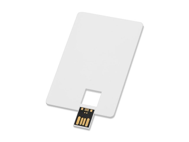 Флеш-карта USB 2.0 16 Gb в виде пластиковой карты "Card", белый