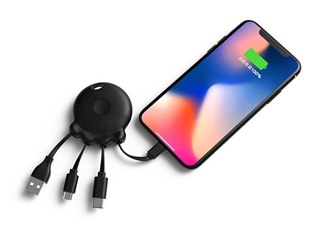 Портативное зарядное устройство «Octopus Booster», 1000 mAh, черный