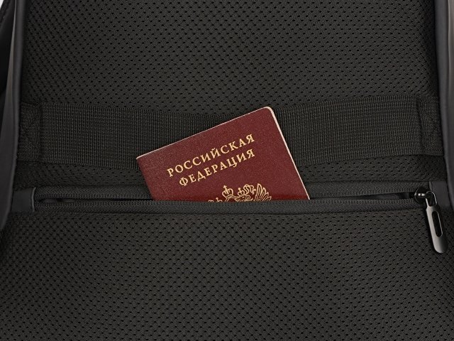 Рюкзак Glam для ноутбука 15'' из мягкой экокожи, черный
