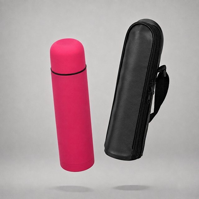 Термос «Ямал Soft Touch» с чехлом, 500мл, розовый
