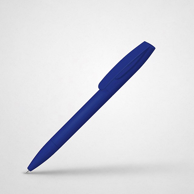 Шариковая ручка "Coral Gum " с прорезиненным soft-touch корпусом и клипом., темно-синий