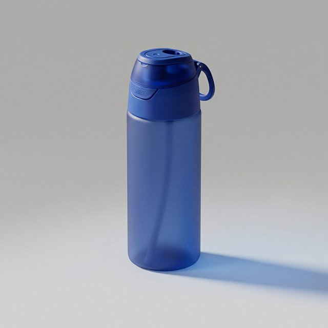 Спортивная бутылка с пульверизатором "Spray", 600мл, Waterline, синий