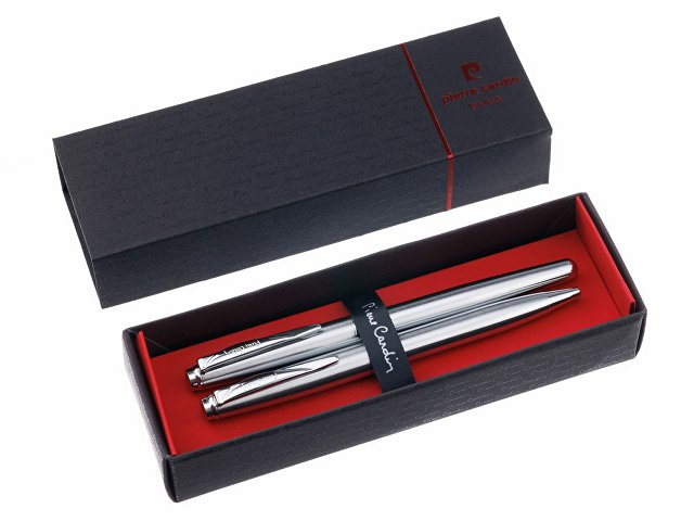 Набор Pierre Cardin коллекция «ПАРА (PEN&PEN)» : ручка шариковая + роллер. Корпус - латунь и стальное покрытие. Отделка и детали дизайна - сталь, хром. Цвет - стальной. Упаковка Е.