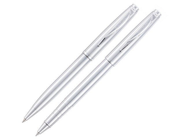 Набор Pierre Cardin коллекция «ПАРА (PEN&PEN)» : ручка шариковая + роллер. Корпус - латунь и стальное покрытие. Отделка и детали дизайна - сталь, хром. Цвет - стальной. Упаковка Е.