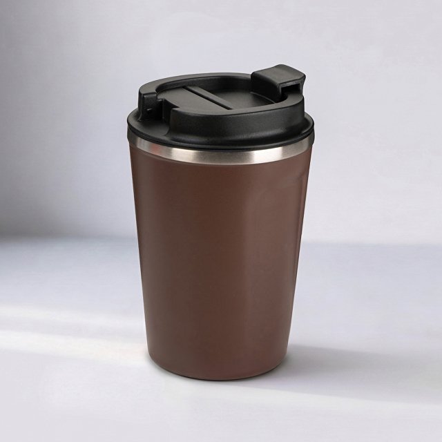 Термокружка CAFe COMPACT, 380 мл, коричневый