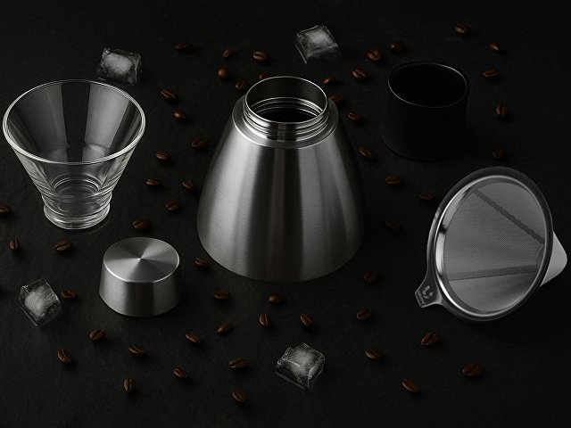 Кофеварка POUR OVER, 1000 мл, серебристый/черный