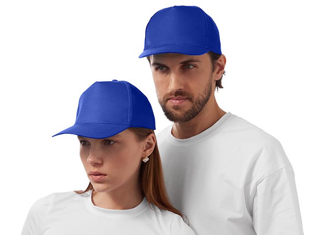 Бейсболка "Poly" 5-ти панельная 120 гр, кл.синий