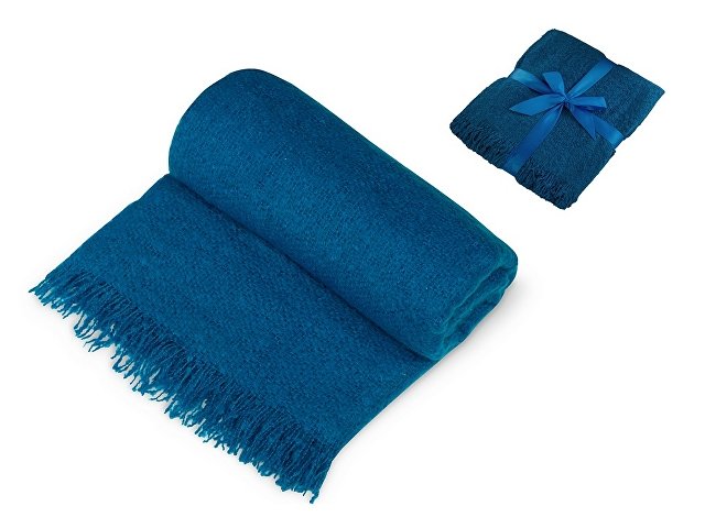Плед акриловый Mohair, синий