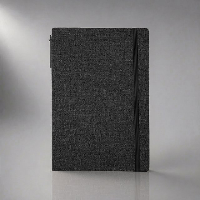 Блокнот с ручкой и набором стикеров А5 "Write and stick", черный