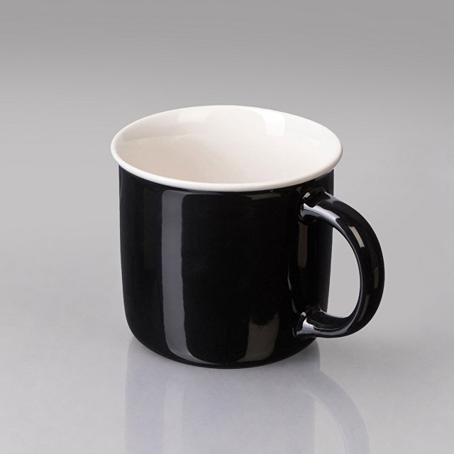 Кружка с каймой "Countryside M", черный 410ml