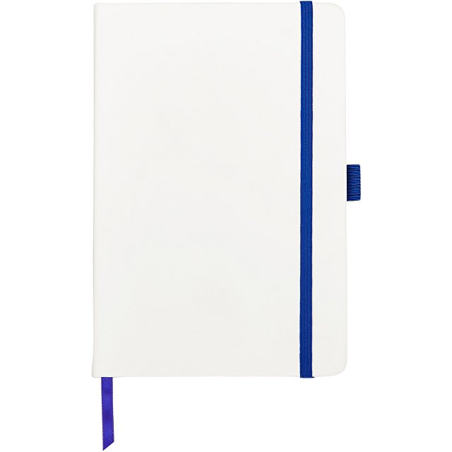 Блокнот "ColorNote White", твердая обложка A5, 80 листов, белый с синим
