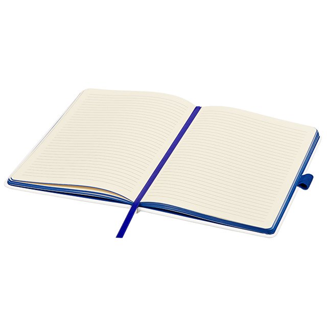 Блокнот "ColorNote White", твердая обложка A5, 80 листов, белый с синим