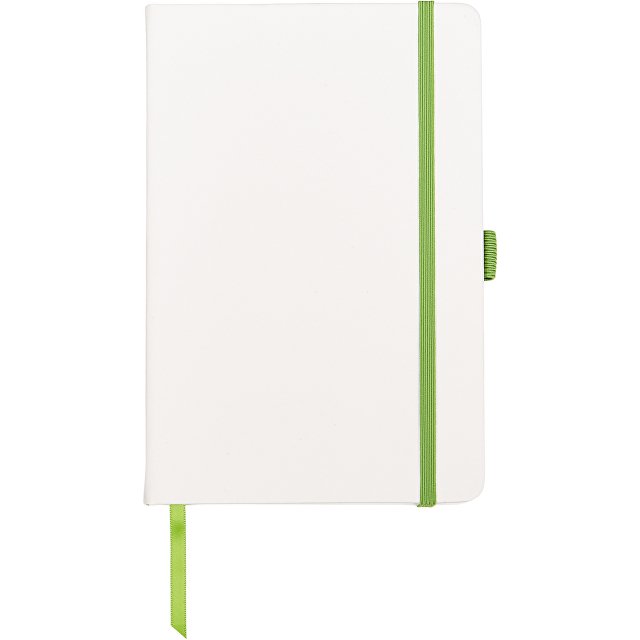 Блокнот "ColorNote White", твердая обложка A5, 80 листов, белый и зеленое яблоко