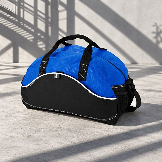 Сумка спортивная "Boomerang", черный/ярко-синий
