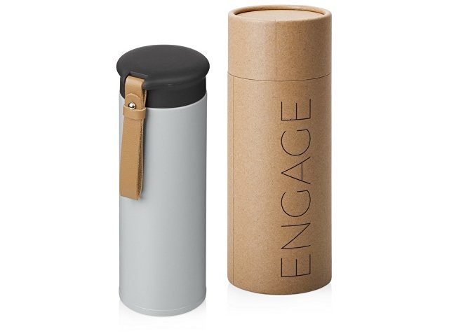 Вакуумный термос «Engage», 450 мл, тубус, средне-серый