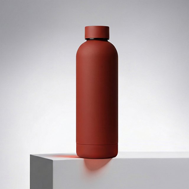 Вакуумная термобутылка "Cask" Waterline, soft touch, 500 мл, красный (P)
