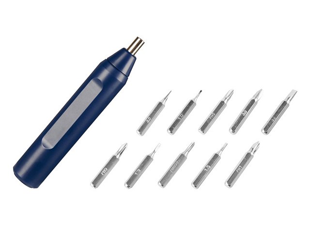 Отвертка "Drill" 10-в-1, синий