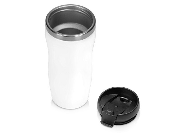 Термокружка "Mony Steel" 350 мл, soft touch, белый (P)