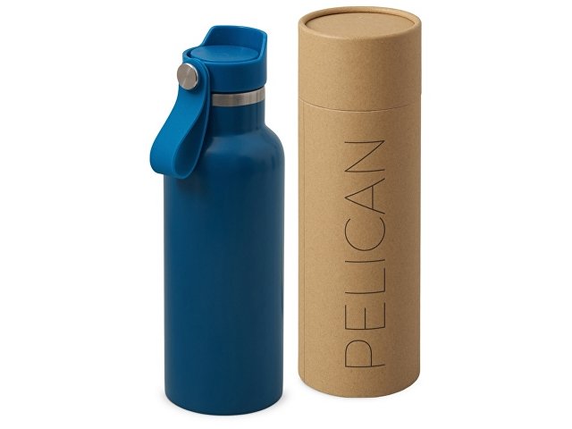Вакуумная термобутылка «Pelican», 500 мл, синий индиго