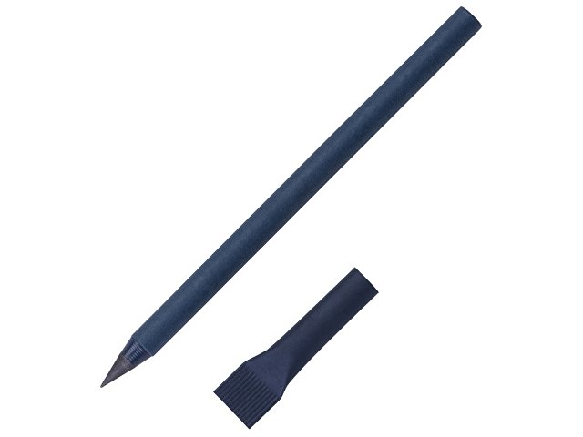 Вечный карандаш из переработанной бумаги "Recycled pencil", темно-синий