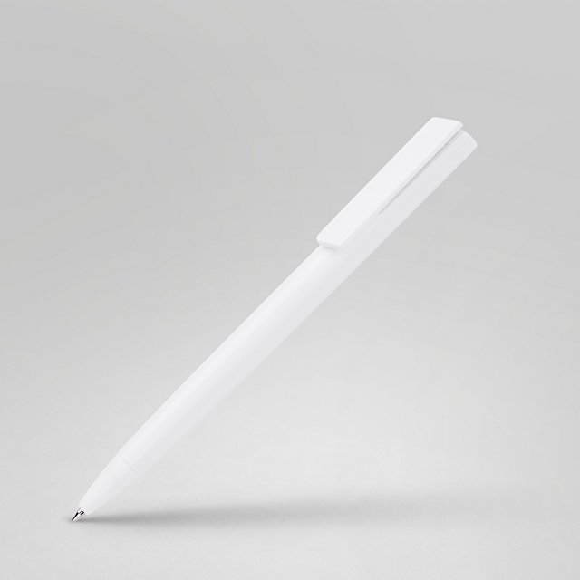 Ручка пластиковая шариковая "Taper Solid", матовый белый