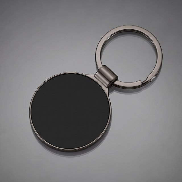 Брелок "Light Steel Rnd", цвет оружейной стали