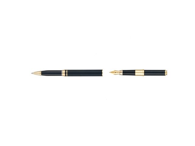 Ручка 2 в 1 шариковая и перьевая Pierre Cardin коллекция «2 в 1 | COMBI PEN». Корпус - латунь. Материал клипа - сталь. Цвет - черный. Упаковка Е