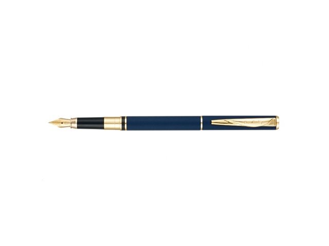 Ручка 2 в 1 шариковая и перьевая Pierre Cardin коллекция «2 в 1 | COMBI PEN». Корпус - латунь. Материал клипа - сталь. Цвет - синий. Упаковка Е