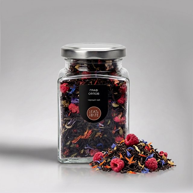 Чай черный, серия "Bouquet", граф Орлов, стеклянная банка