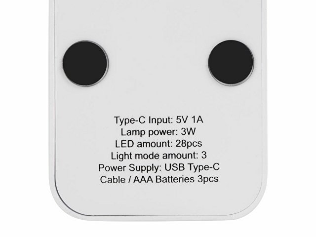 Складная настольная LED лампа "Stack N", 3 Вт, белый (Р)