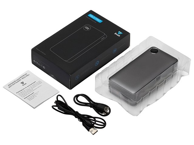 Внешний аккумулятор «Mild Pro» c быстрой зарядкой QC/PD, 20 000 mAh, серый (Р)