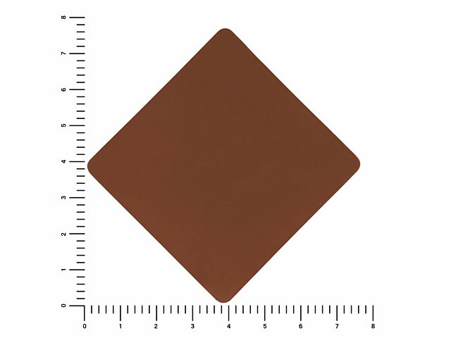 ПАТЧ РОМБ soft-touch (коричневый) 7,6 х 7,6 см