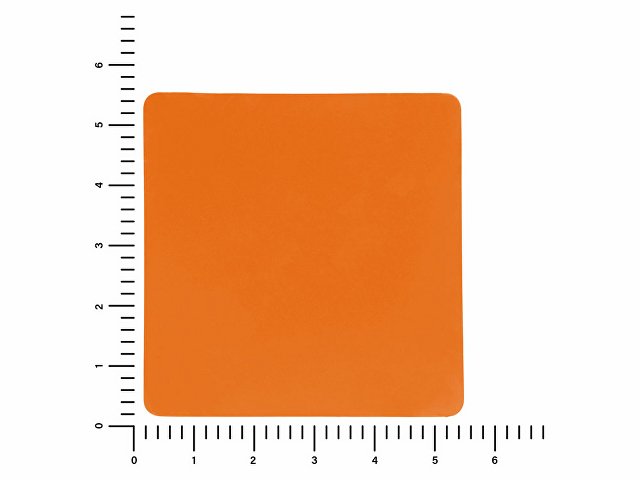 ПАТЧ КВАДРАТ soft-touch (оранжевый ) 5,5 х 5,5 см