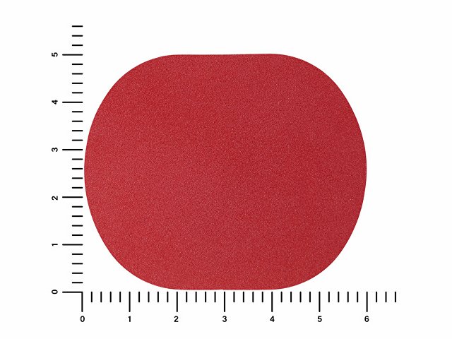 ПАТЧ ОВАЛ nubuk (красный) 6,0 х 5,0 см