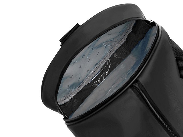 Сумка спортивная TORBER РИТМ, чёрный, полиэстер 900D с PU покрытием, 45 х 25 х 25 см