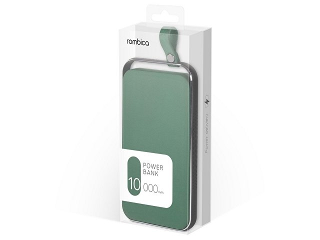 Внешний аккумулятор Rombica NEO Electron Green, 10000 мАч, зеленый (Р)