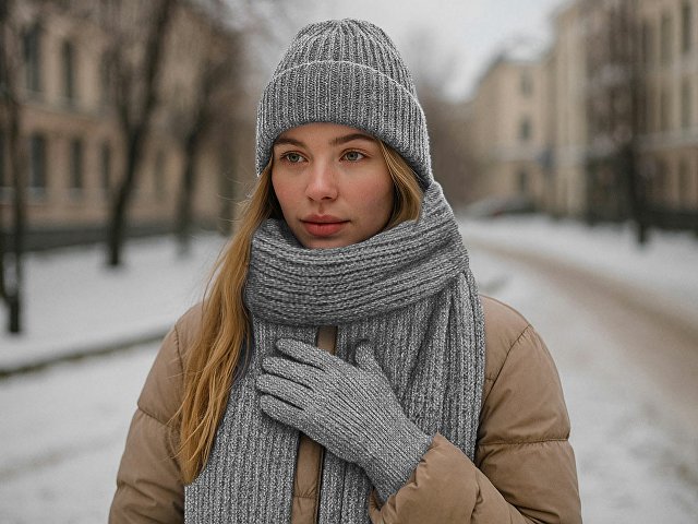 Подарочный набор  «Nordend», серый меланж