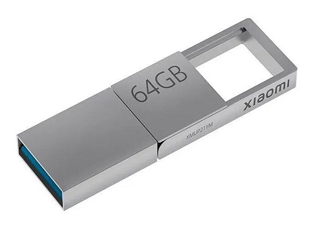 USB 3.0-флешка на 64 Гб с разъемами USB-A и Type-C, серебристый