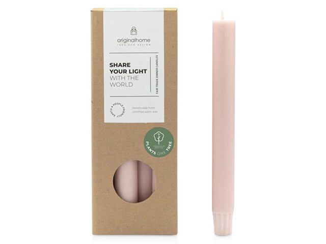 Originalhome столовая свеча, набор 10 шт. - Light pink