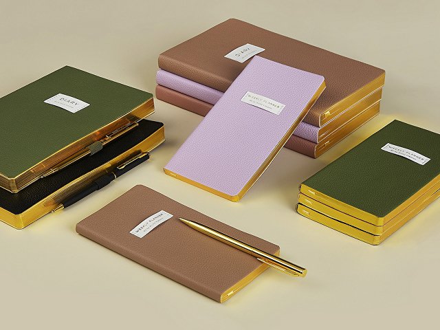 Еженедельник недатированный А6 "Total beige" с нашивкой, бежевый