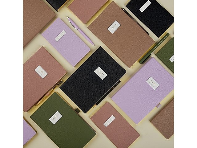 Ежедневник недатированный А5 "Total beige" с нашивкой, бежевый