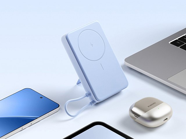 Внешний аккумулятор Xiaomi Magnetic Power Bank 10000 with Built-in Stand Blue
