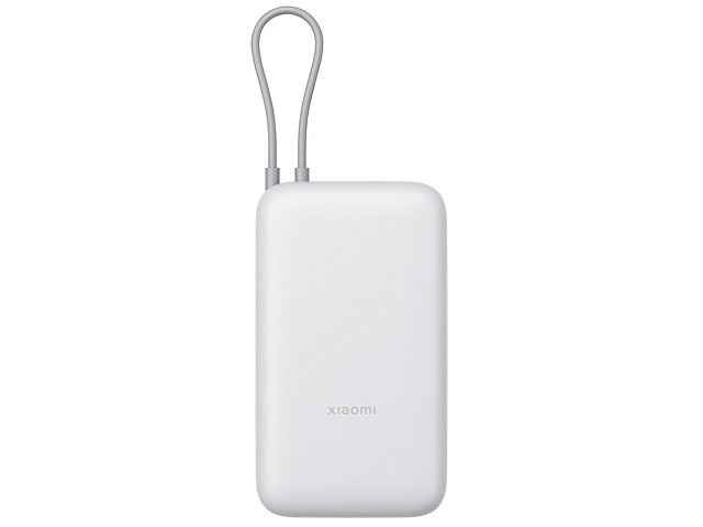Внешний аккумулятор с встроенным кабелем Xiaomi Power Bank 20000mAh (Integrated Cable) GL Light Gray