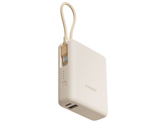 Внешний аккумулятор со встроенным кабелем Xiaomi 33W Power Bank 10000mAh (Integrated Cable) Tan GL