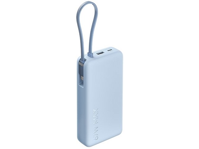 Внешний аккумулятор со встроенным кабелем Xiaomi 67W Power Bank 20000 (Integrated Cable) Ice Blue