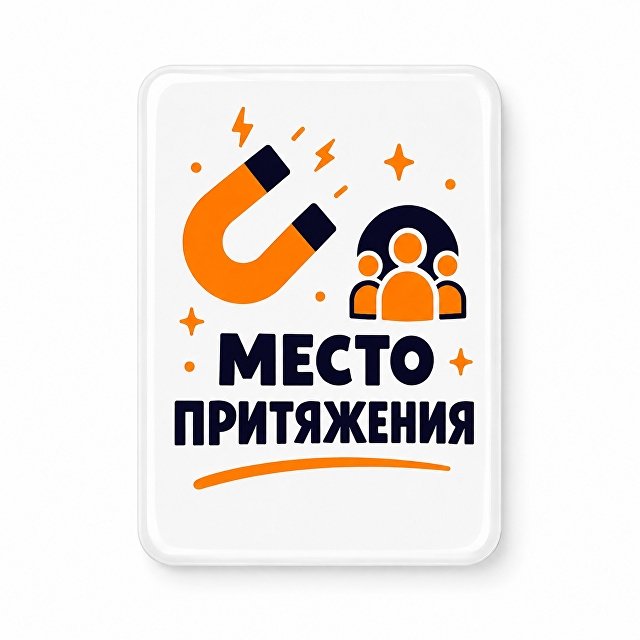 Объемный стикер из смолы на дверь L, 13,7x18,7 см
