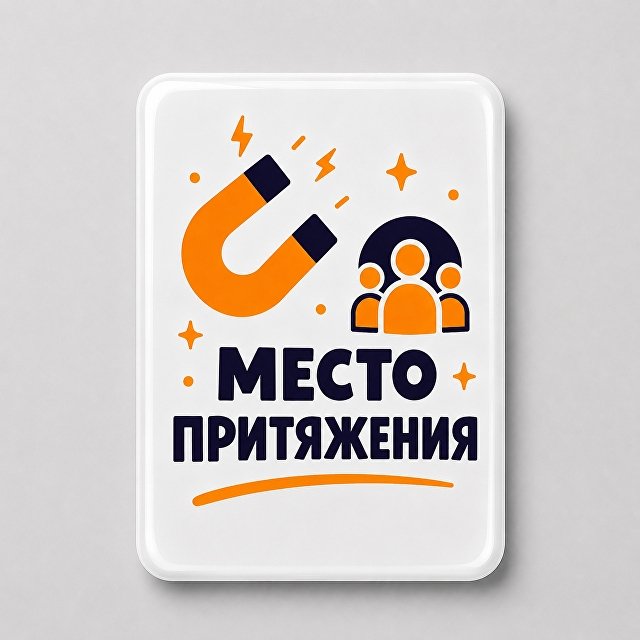 Объемный стикер из смолы на дверь L, 13,7x18,7 см