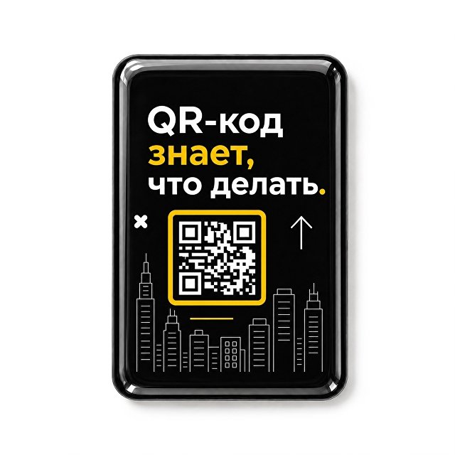 Объемный стикер из смолы вертикальный для прикассовой зоны вертикальный L, 9,3х13,7 см